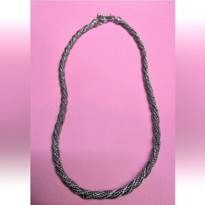 JUDITH RIPKA Hard-to-find Sterling Silver Rope Cable Necklace 20 inch - 62g